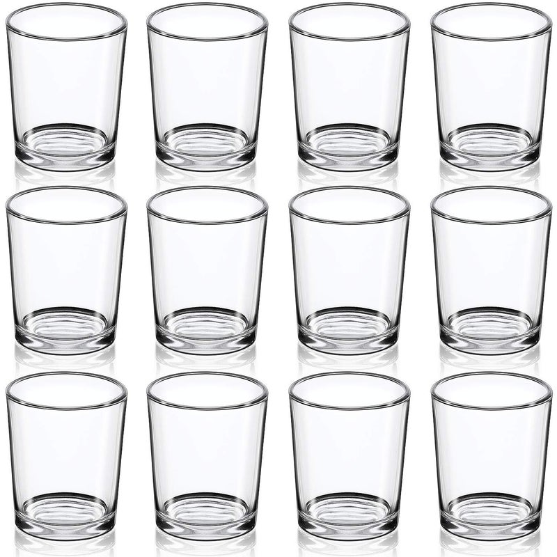 DARJEN Votive Candle Holders Set of 12 - Glass Votives Holder - Clear Floating Tealight Candle Holder Bulk for Table Centerpieces & Wedding Decor - Image 1